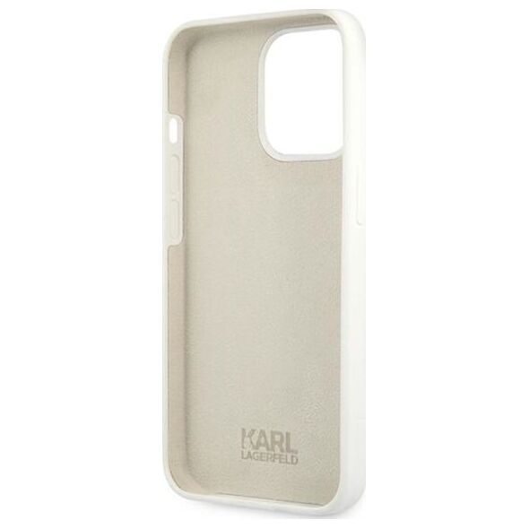 Karl Lagerfeld Etui Karl Lagerfeld KLHCP13LSLKLWH Apple iPhone 13 Pro Silicone Stack Logo biały/white