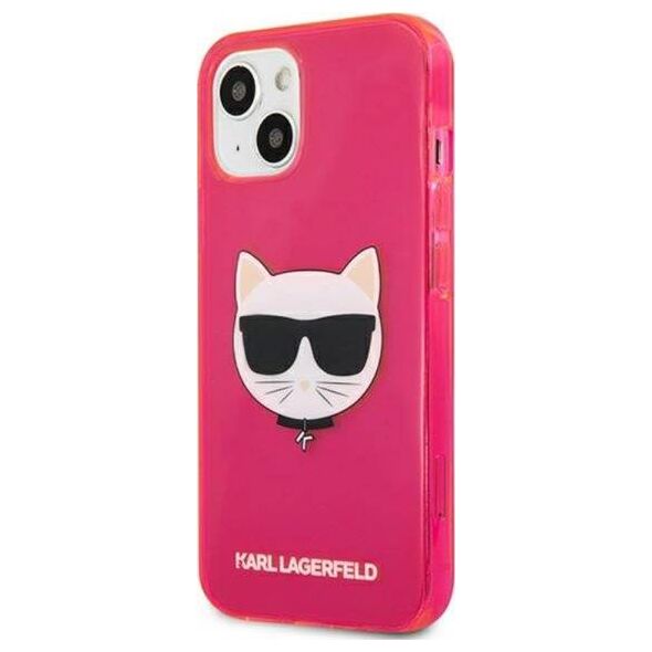Karl Lagerfeld Etui Karl Lagerfeld KLHCP13SCHTRP Apple iPhone 13 mini różowy/pink hardcase Glitter Choupette Fluo
