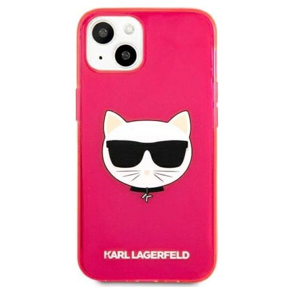 Karl Lagerfeld Etui Karl Lagerfeld KLHCP13SCHTRP Apple iPhone 13 mini różowy/pink hardcase Glitter Choupette Fluo