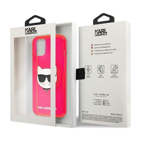 Karl Lagerfeld Etui Karl Lagerfeld KLHCP13SCHTRP Apple iPhone 13 mini różowy/pink hardcase Glitter Choupette Fluo