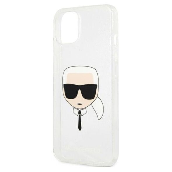 Karl Lagerfeld Etui Karl Lagerfeld KLHCP13SKHTUGLS Apple iPhone 13 mini srebrny/silver hardcase Glitter Karl`s Head