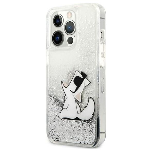 Karl Lagerfeld Etui Karl Lagerfeld KLHCP13XGCFS Apple iPhone 13 Pro Max srebrny/silver hardcase Liquid Glitter Choupette Fun