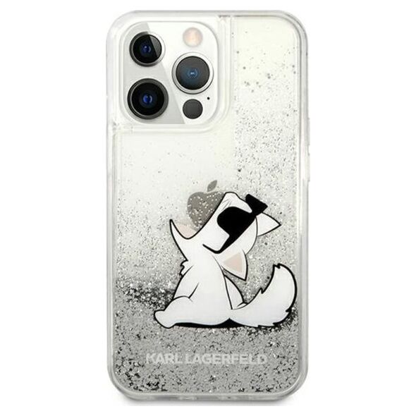 Karl Lagerfeld Etui Karl Lagerfeld KLHCP13XGCFS Apple iPhone 13 Pro Max srebrny/silver hardcase Liquid Glitter Choupette Fun