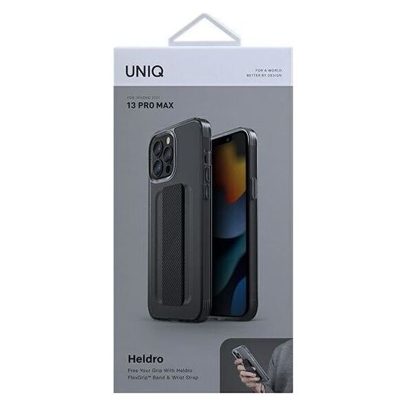 PanzerGlass Etui UNIQ Heldro Apple iPhone 13 Pro Max dymny/smoke