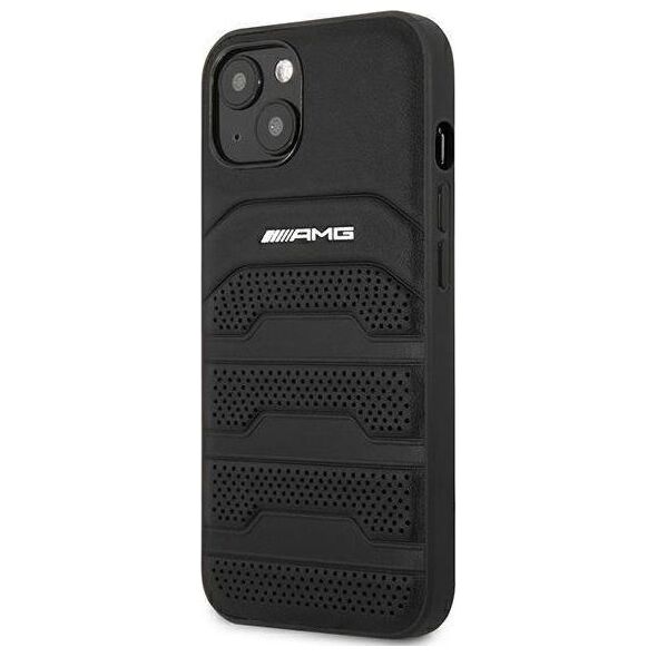 Mercedes Etui Mercedes AMG AMHCP13SGSEBK Apple iPhone 13 mini czarny/black hardcase Leather Debossed Lines