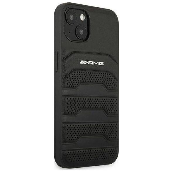 Mercedes Etui Mercedes AMG AMHCP13SGSEBK Apple iPhone 13 mini czarny/black hardcase Leather Debossed Lines