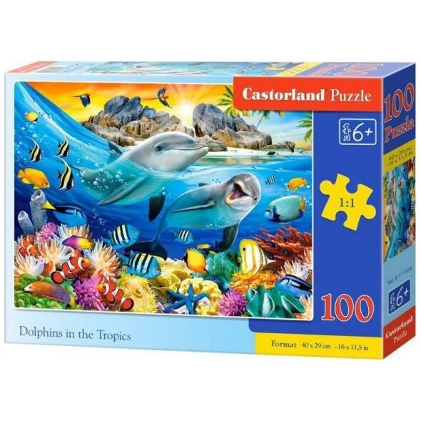 Castorland Puzzle 100 Dolphins in the Tropics CASTOR