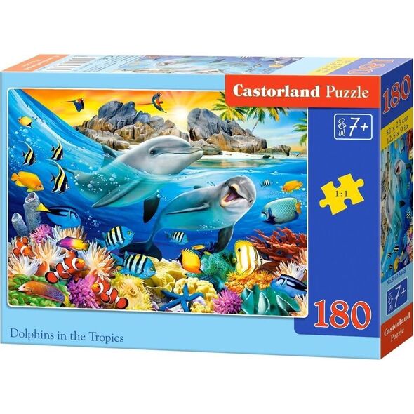 Castorland Puzzle 180 Dolphins in the Tropics CASTOR