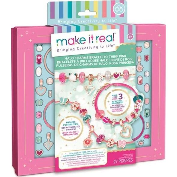 Make it real Zestaw do tworzenia bransoletek Halo Charms Pink