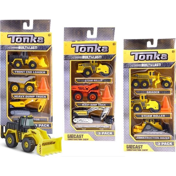 Hasbro Maszyny budowlane Tonka Autka zestaw 3 szt ZA3617
