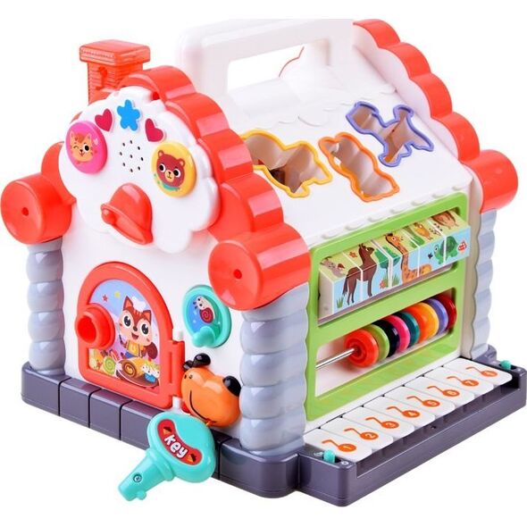 HOLA Interaktywny Domek sorter klocki zwierzątka ZA3518