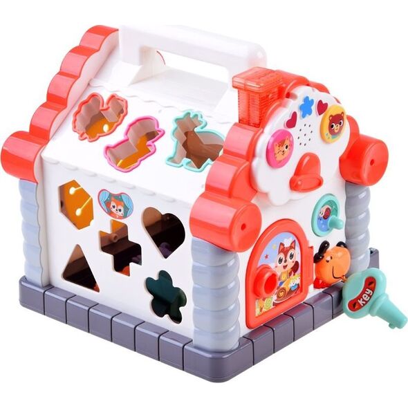 HOLA Interaktywny Domek sorter klocki zwierzątka ZA3518