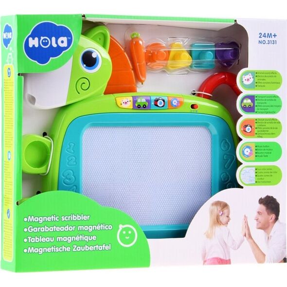 HOLA Kolorowy muzyczny znikopis konik+pieczątki ZA3086