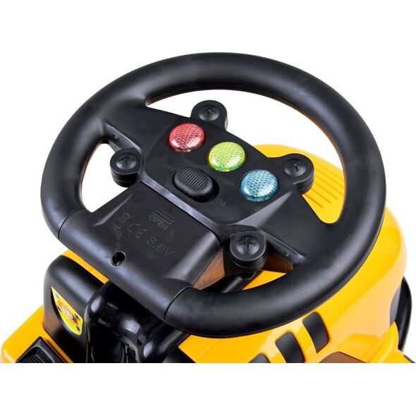 Jeździk Traktor z przyczepą melodie żółty (ZA3746)