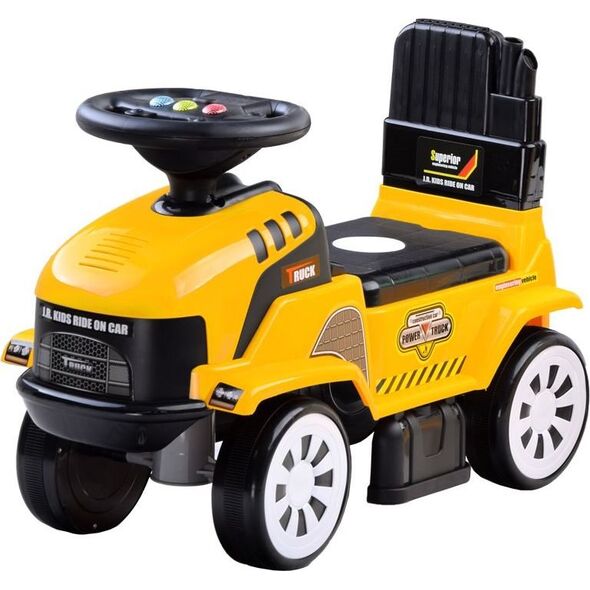 Jeździk Traktor z przyczepą melodie żółty (ZA3746)