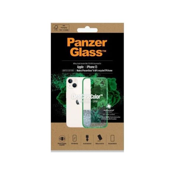 PanzerGlass PanzerGlass ClearCase - etui ochronne z powłoką antybakteryjną do iPhone 13 Lime - Gwarancja bezpieczeństwa. Proste raty. Bezpłatna wysyłka od 170 zł.