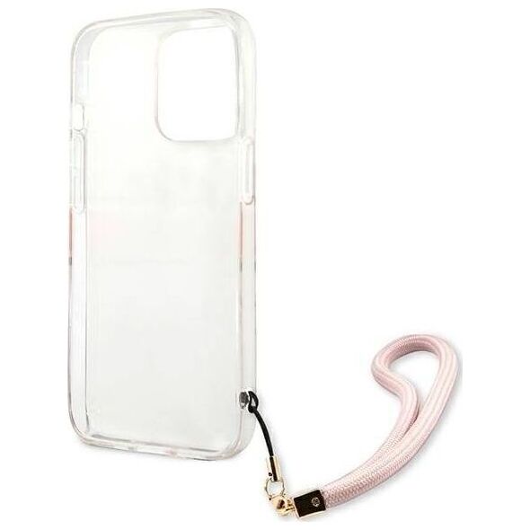 Guess Guess GUHCP13XKMABPI iPhone 13 Pro Max 6,7" różowy/pink hardcase Marble Strap Collection