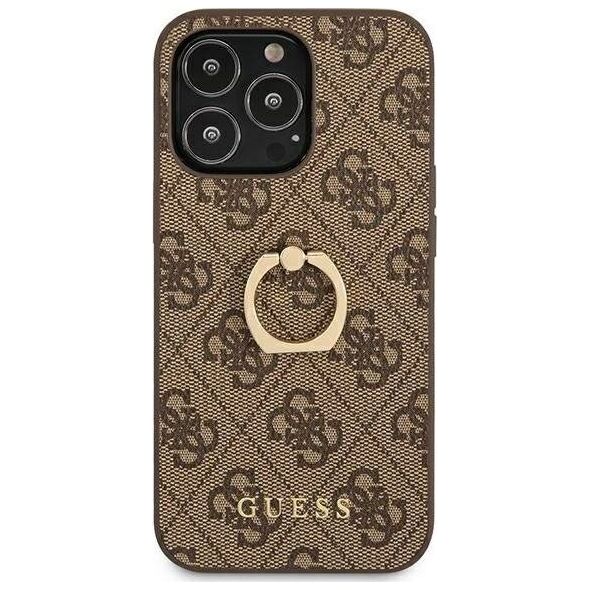 Guess Guess GUHCP13L4GMRBR iPhone 13 Pro / 13 6,1" brązowy/brown hardcase 4G with ring stand