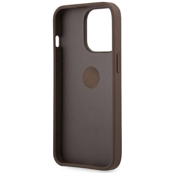 Guess Guess GUHCP13L4GMRBR iPhone 13 Pro / 13 6,1" brązowy/brown hardcase 4G with ring stand