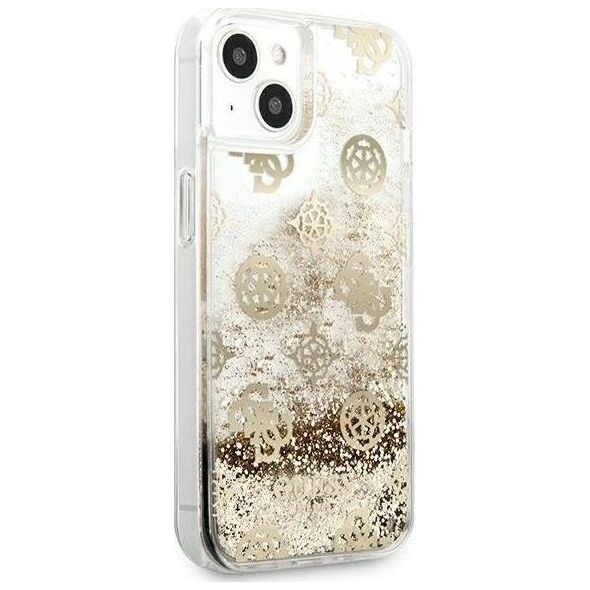 Guess Guess GUHCP13SLGPEGO iPhone 13 mini 5,4" złoty/gold hardcase Peony Liquid Glitter