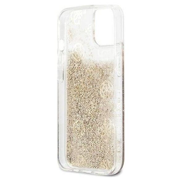 Guess Guess GUHCP13SLGPEGO iPhone 13 mini 5,4" złoty/gold hardcase Peony Liquid Glitter