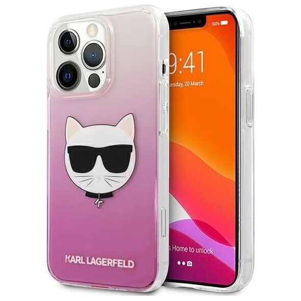 Karl Lagerfeld Karl Lagerfeld KLHCP13XCTRP iPhone 13 Pro Max 6,7" hardcase różowy/pink Choupette Head
