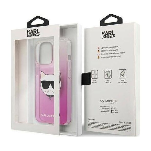 Karl Lagerfeld Karl Lagerfeld KLHCP13XCTRP iPhone 13 Pro Max 6,7" hardcase różowy/pink Choupette Head