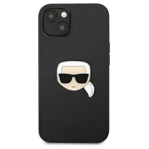 Karl Lagerfeld Karl Lagerfeld KLHCP13SPKMK iPhone 13 mini 5,4" czarny/black hardcase Leather Ikonik Karl`s Head Metal