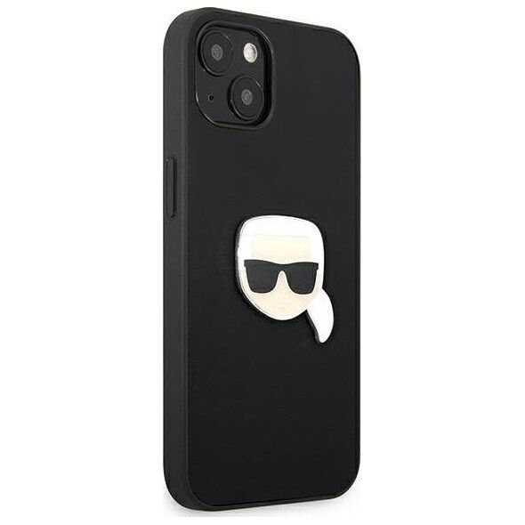Karl Lagerfeld Karl Lagerfeld KLHCP13SPKMK iPhone 13 mini 5,4" czarny/black hardcase Leather Ikonik Karl`s Head Metal