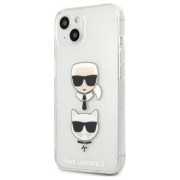 Karl Lagerfeld Karl Lagerfeld KLHCP13SKCTUGLS iPhone 13 mini 5,4" srebrny/silver hardcase Glitter Karl`s & Choupette