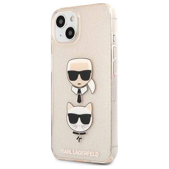 Karl Lagerfeld Karl Lagerfeld KLHCP13SKCTUGLGO iPhone 13 mini 5,4" złoty/gold hardcase Glitter Karl`s & Choupette