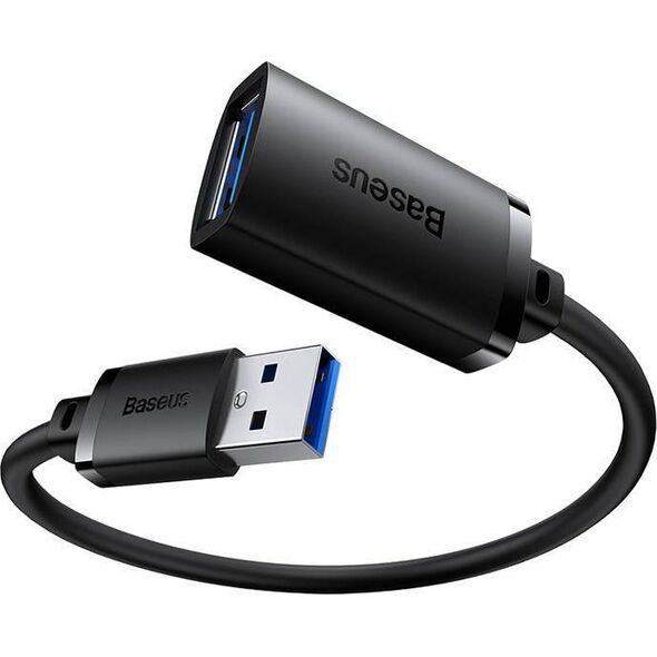 Kabel USB Baseus USB-A - USB-A 0.5 m Czarny (B00631103111-01)