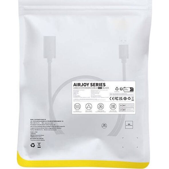 Kabel USB Baseus USB-A - USB-A 0.5 m Czarny (B00631103111-01)