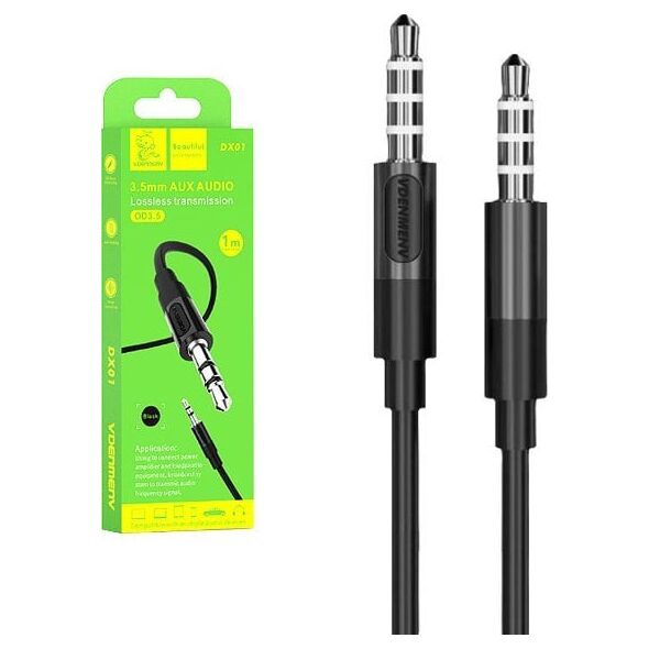 Καλώδιο . STEREO DENMEN JACK TO JACK 3,5 INCH CABLE ΜΑΥΡΟ 1M DX01 14172625 6973224874266
