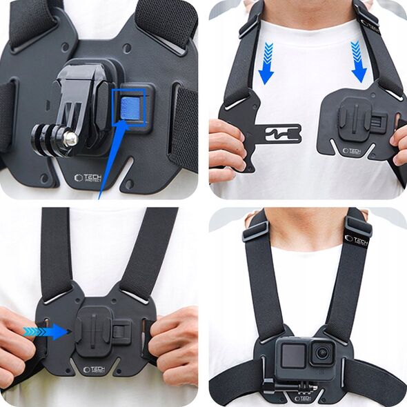 TECH-PROTECT GA100 CHEST MOUNT GOPRO / DJI BLACK