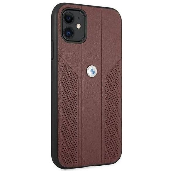 BMW Etui BMW BMHCN61RSPPR Apple iPhone 11 czerwony/red hardcase Leather Curve Perforate