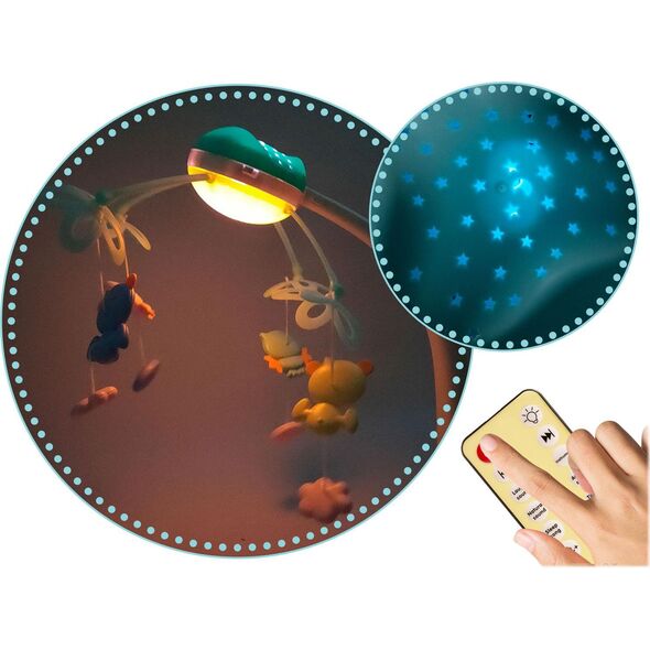 Ricokids Karuzela do łóżeczka z projektorem RK-813 niebieska