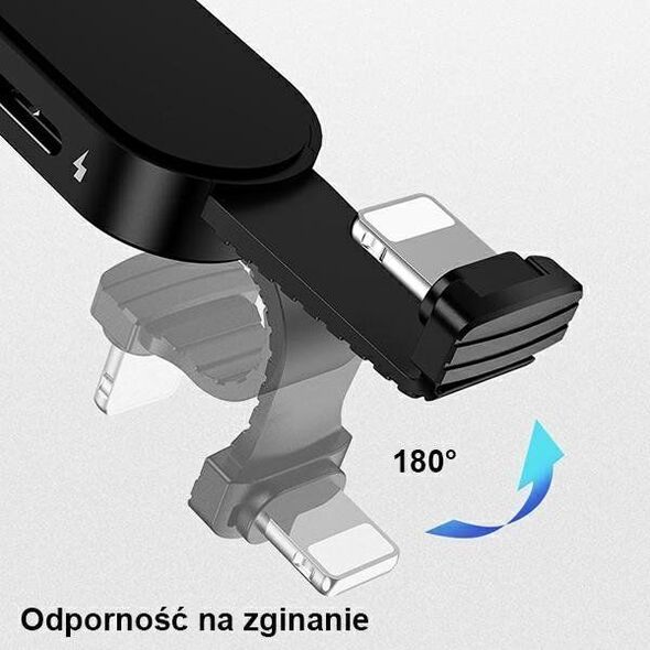 Adapter USB Usams AU10 Lightning - Jack 3.5mm + Lightning Czarny  (US-SJ358)