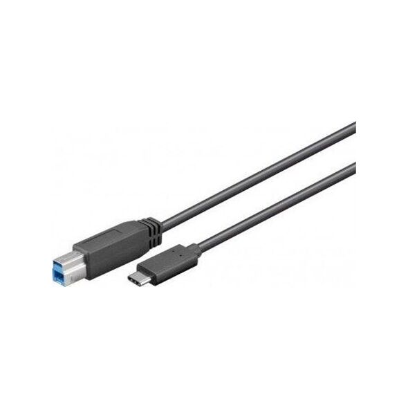 Kabel USB Goobay USB-B - USB-C 1 m Czarny (67986)