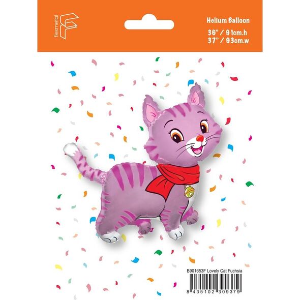Flexmetal Balon foliowy 24" FX - "Piękny Kotek różowy", pakowany