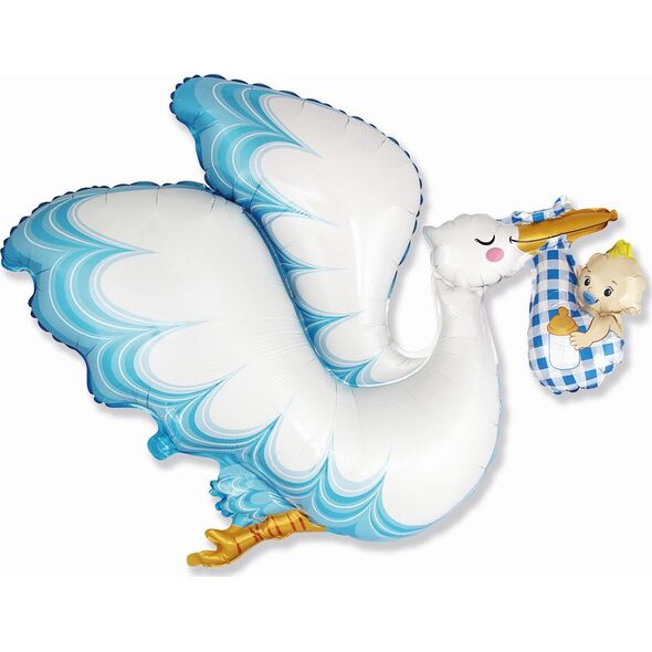Flexmetal Balon foliowy 24 cale FX - Bocian Baby Boy, pakowany
