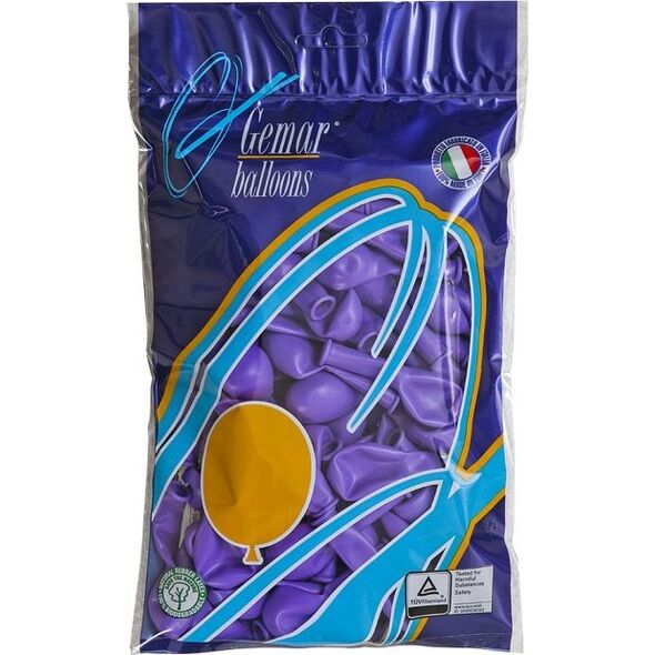 Gemar Balony pastelowe Fioletowe, A50, 13 cm, 100 szt.