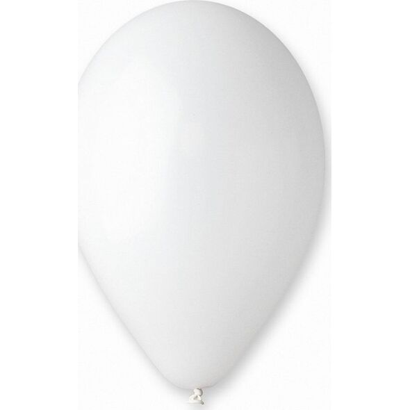 Gemar Balony pastelowe Białe, G110, 30 cm, 100 szt.