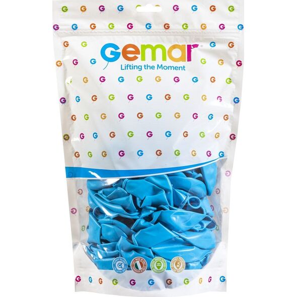 Gemar Balony pastelowe Błękitne, G120, 33 cm, 50 szt.