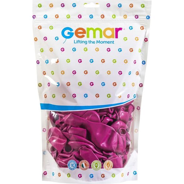 Gemar Balony pastelowe Ciemnoróżowe, G120, 33 cm, 50 szt.