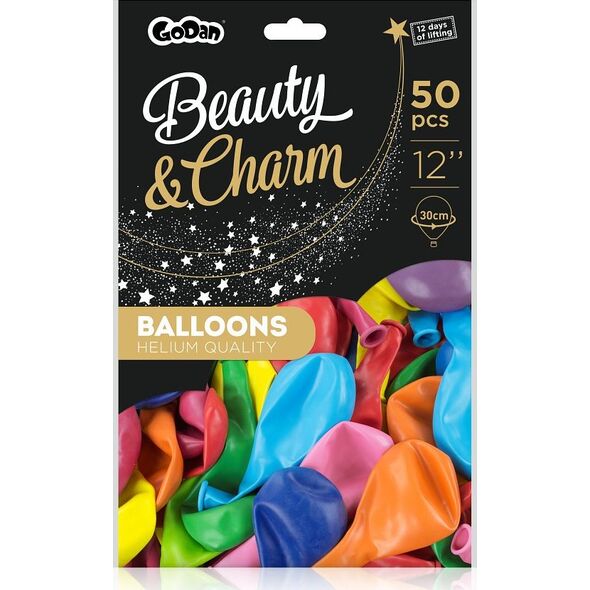 GoDan Balony pastelowe Różnokolorowe Mix, B&C, 30 cm, 50 szt.
