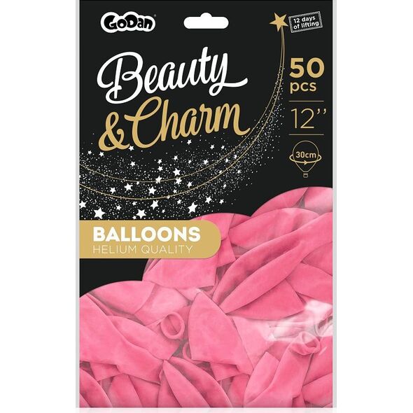 GoDan Balony pastelowe Różowe, B&C, 30 cm, 50 szt.