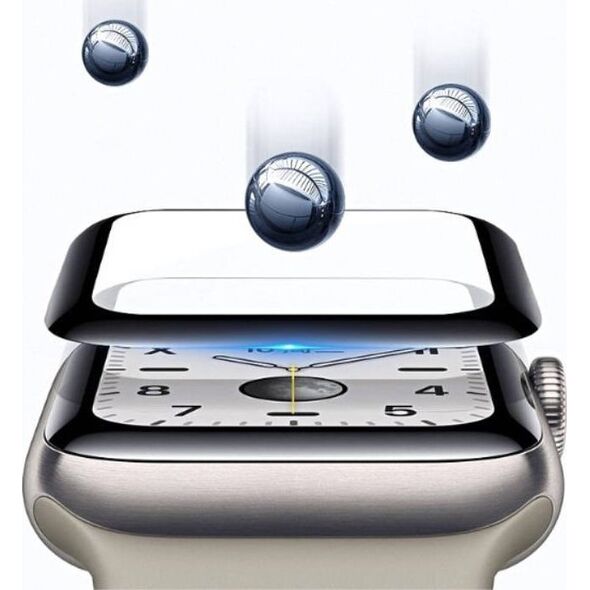 MyScreen Protector Szkło Hybrydowe APPLE WATCH 4 / 5 40MM MyScreen Diamond Hybrid Glass Edge 3D czarne