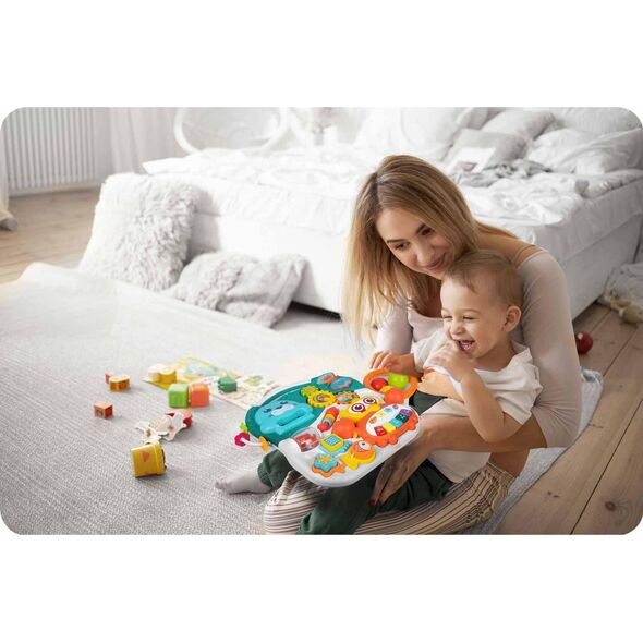 Ricokids Pchacz stolik edukacyjny 2w1 RK-810 biało-niebieski