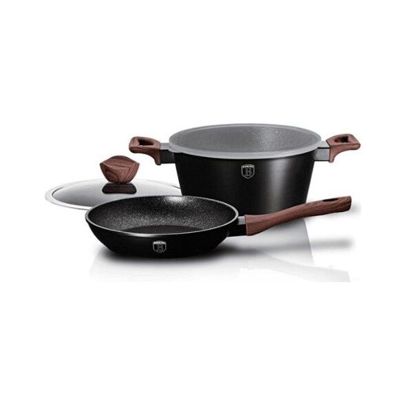 Berlinger Haus Garnek 4L + Patelnia 24cm z pokrywką Berlinger Haus Ebony Rosewood (BH/6782)